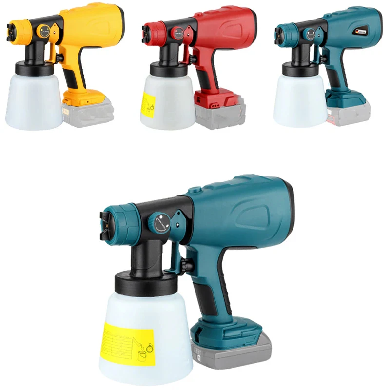 

800ML Electric Spray Gun For Makita/Dewalt/Bosch/Milwaukee/Ryobi 18V 20V Battery Cordless Electric Paint Sprayer For Car