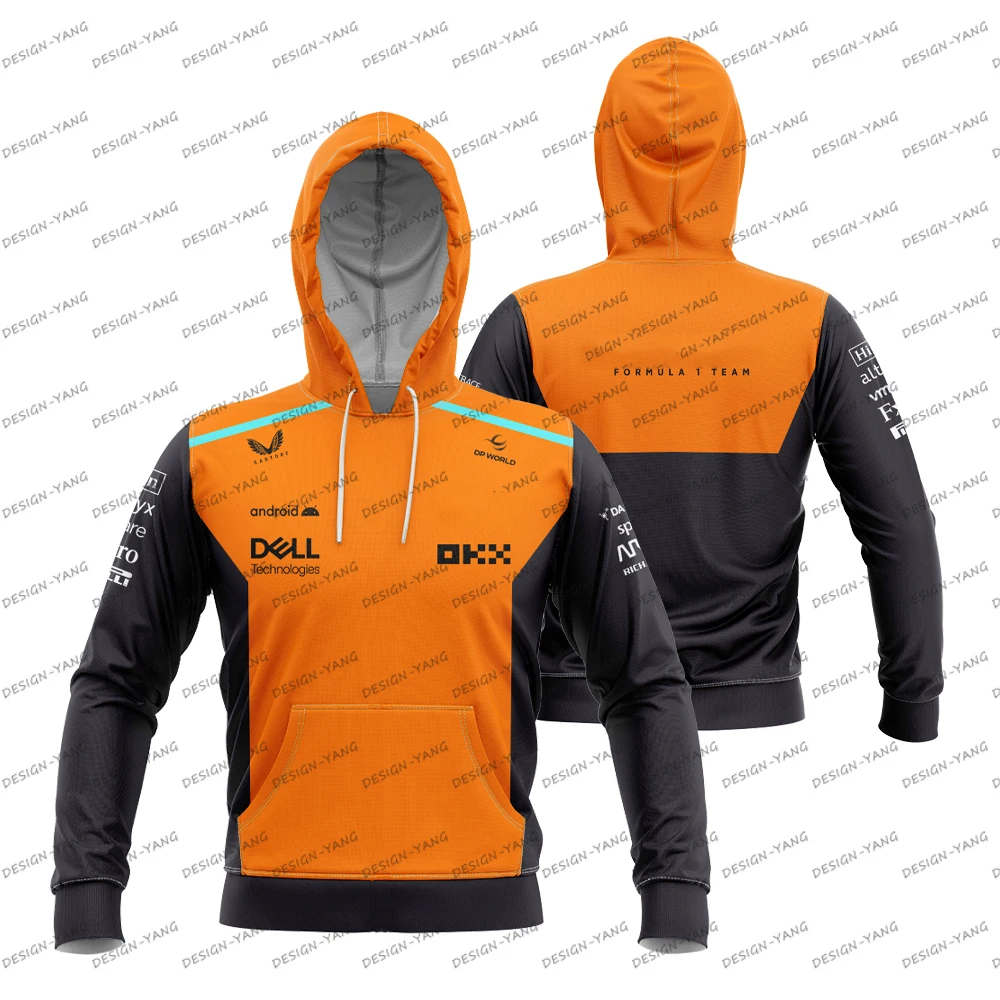 2024 New F1 Race Car Lando Norris Team Hoodie Outdoor Extreme Sports Racing Suit Men's Jacket Oversized Pullover 6XL