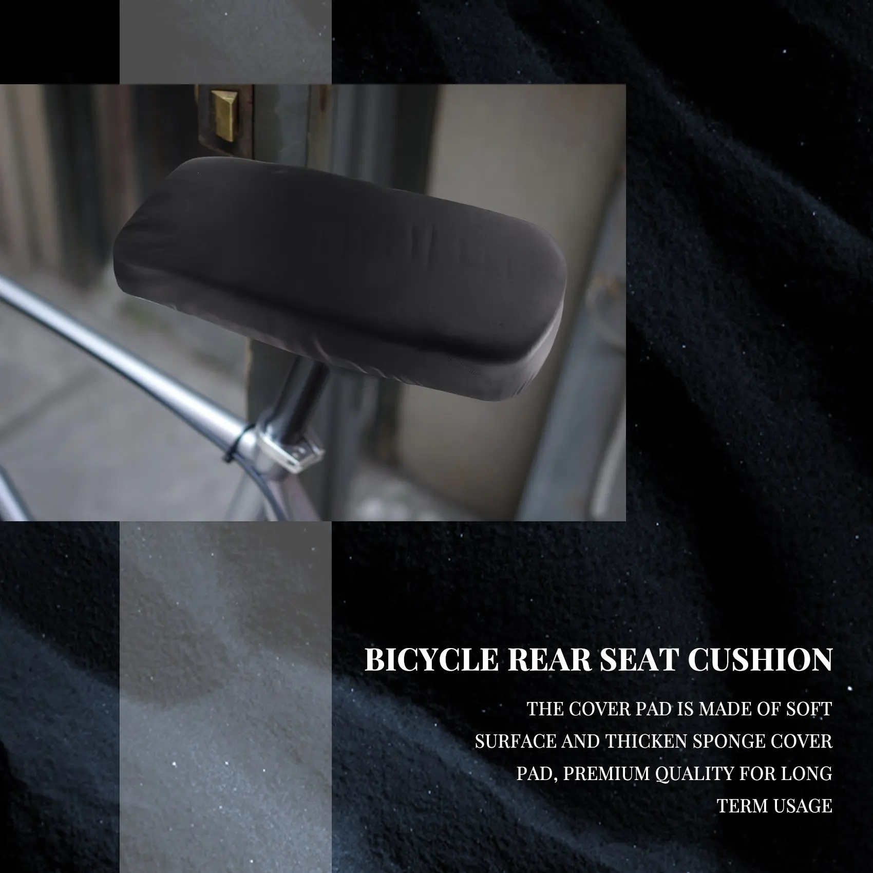 NEW HOT In Stock-Bicycle Back Seat Soft Thick Bicycle Rear Seat Cushion Child Seat Cycle Accessories For Mountain Bike
