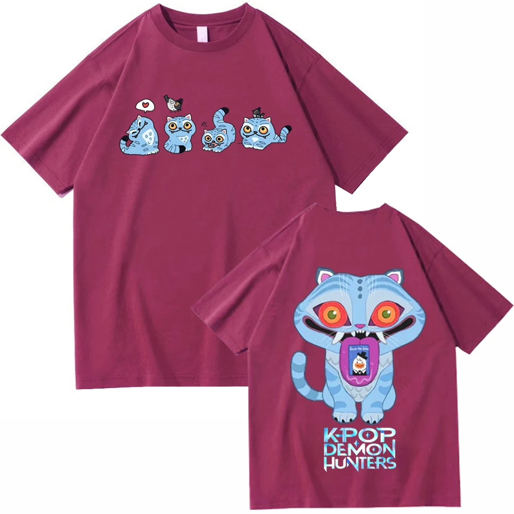 KPop Demon Hunters Tiger T-shirt Harajuku O-neck Casual Shirt Gift image 3