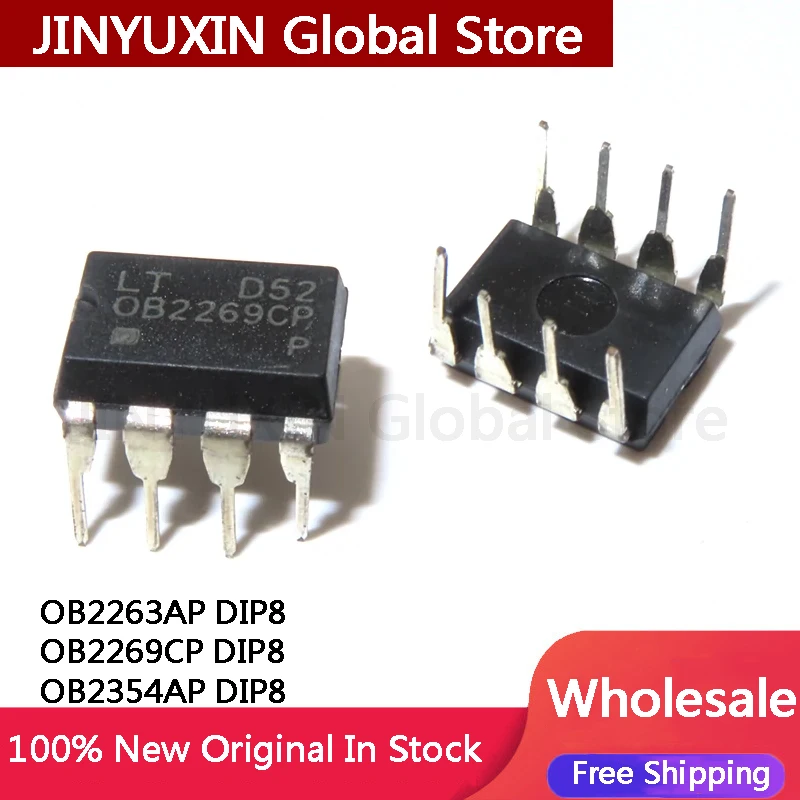 20Pcs OB2263AP OB2263 OB2269CP OB2269 OB2354AP OB2354 DIP-8 IC Chip In Stock Wholesale