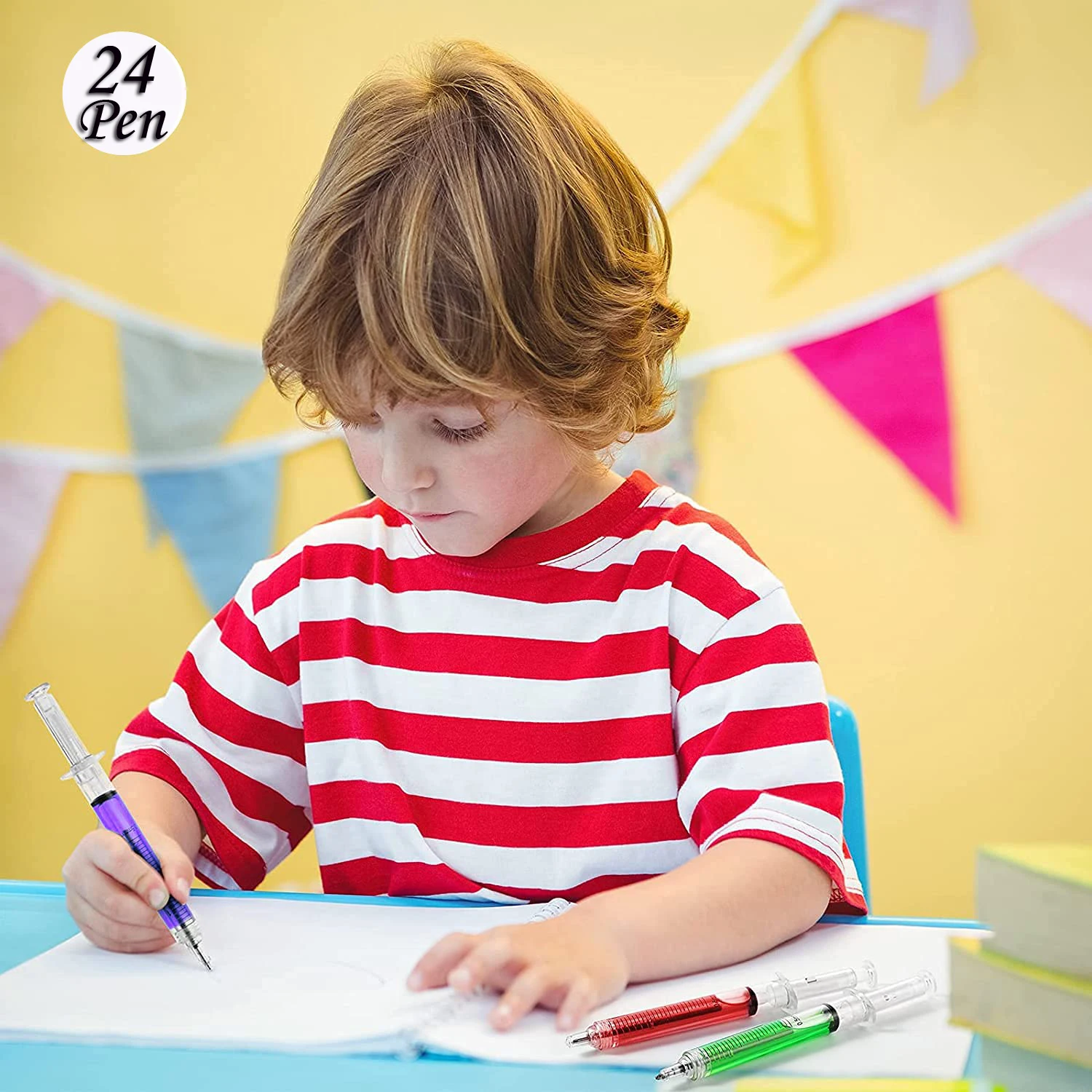 24 Stück Kugelschreiber Schulbedarf Stifte Set Spritze Kawaii Schulbedarf Lernen Briefpapier Großhandel