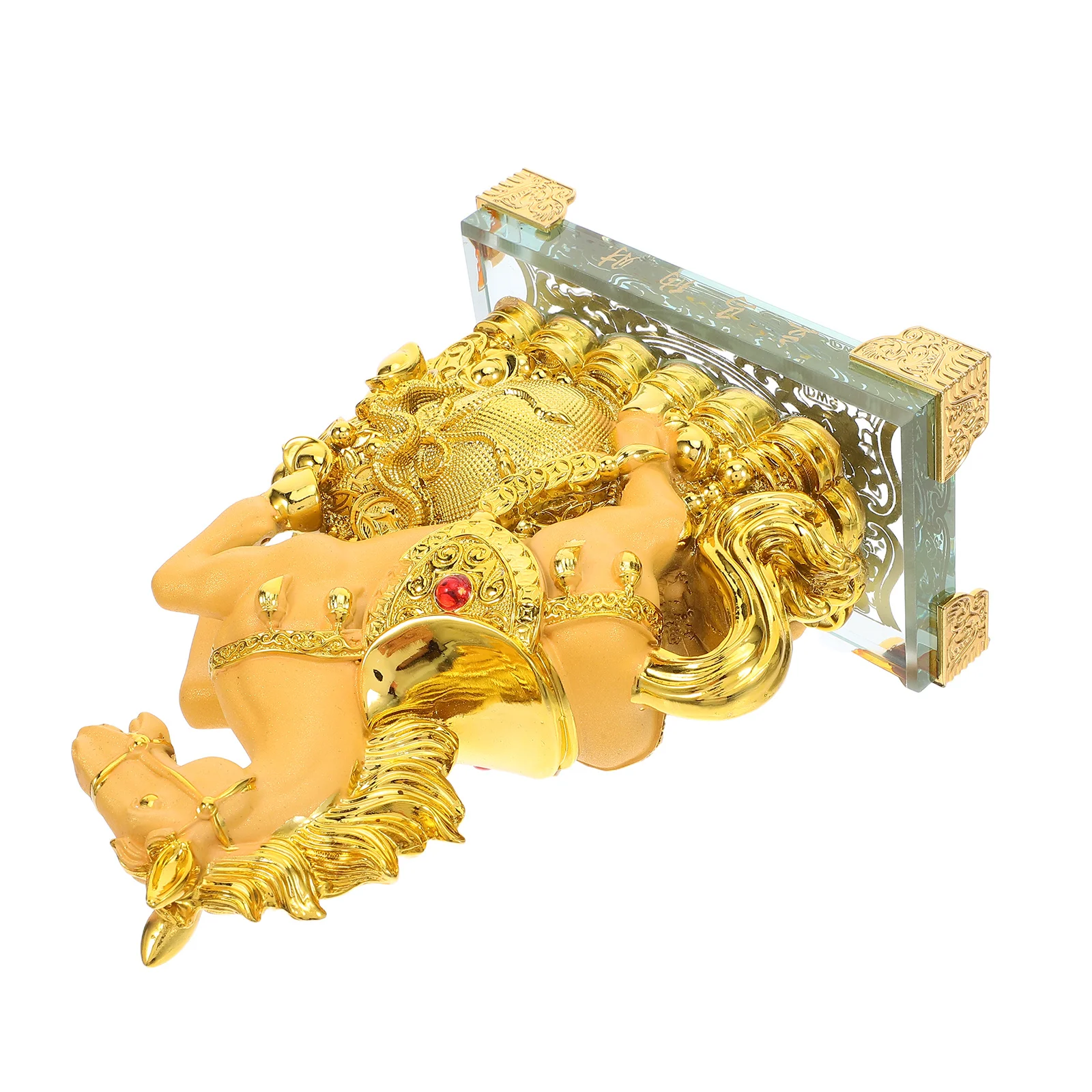 

Gold Horse 2026 Chinese New Year Zodiac Animal Statue Fengshui Wealth Decoration Tabletop Lucky Ornament For Home Office Car
