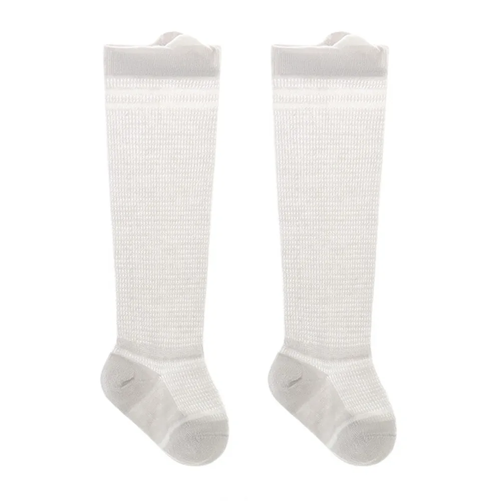 

Multicolor Kids Calf Socks Cartoon Ear Thin Children's Long Stocking Stripe Breathable Mosquito Prevention Socks Spring Summer