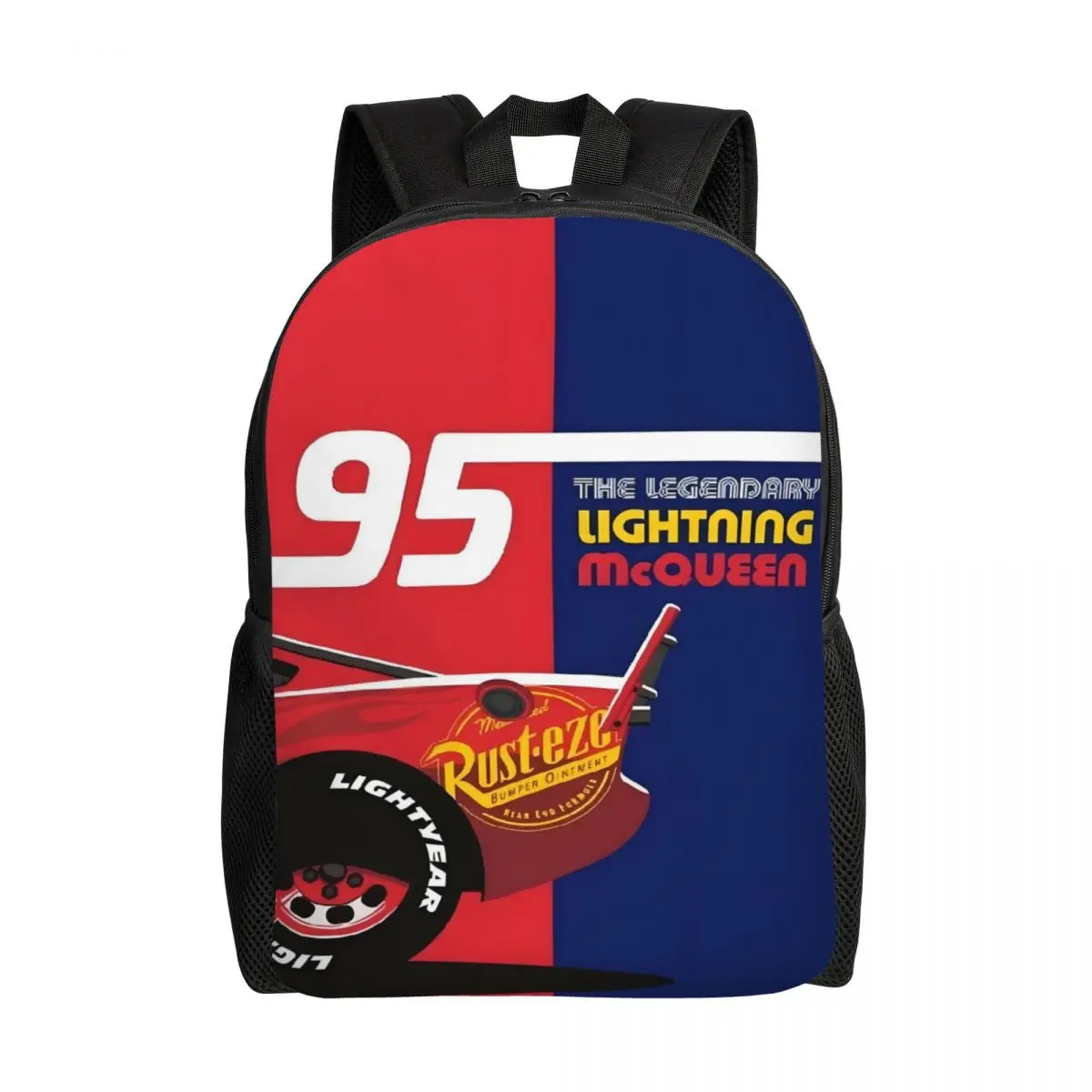 

Рюкзак Lightning McQueen на заказ для женщин и мужчин, водостойкий школьный рюкзак для гоночного автомобиля, сумки с принтом, сумки для книг