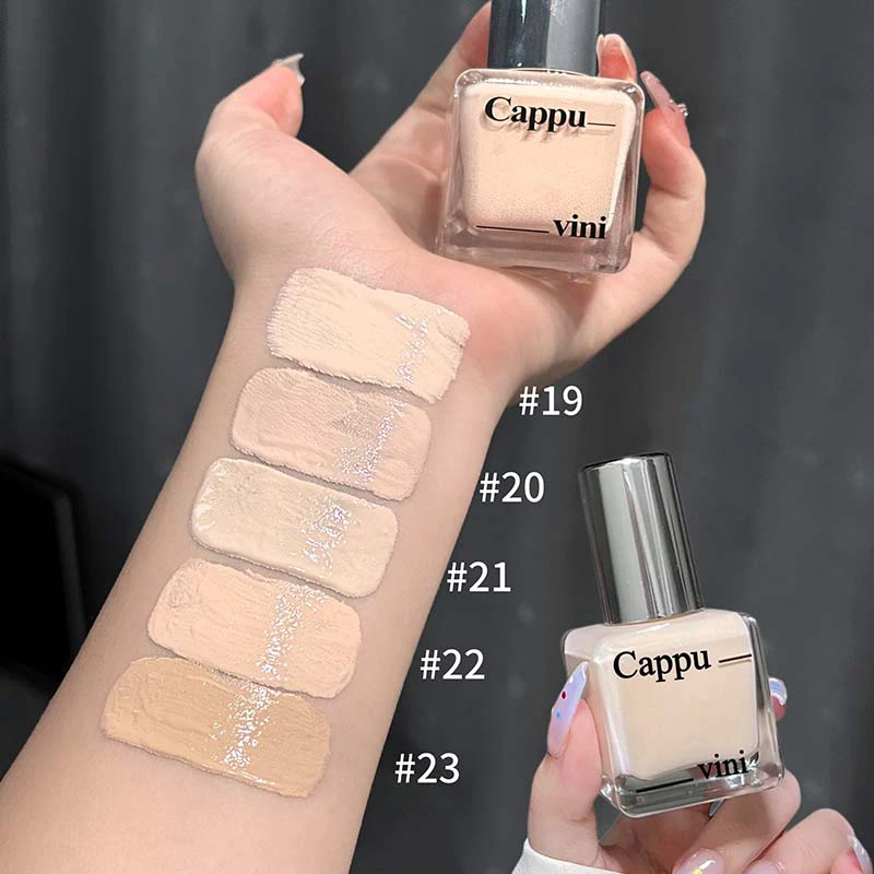 كريم أساس سائل شفاف للتحكم في الزيوت وترطيب وتغطية كاملة وخافي عيوب البشرة يدوم طويلاً ومقاوم للماء ومغذي ومشرق