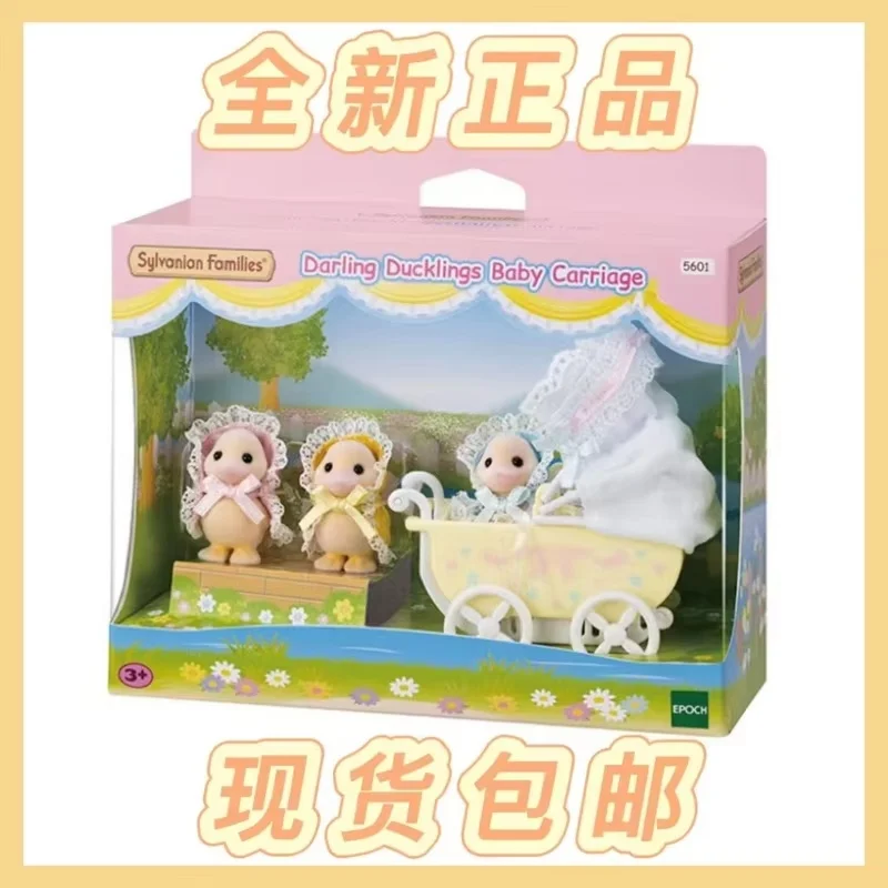 

Genuine In Stock Sylvanian Families Anime Figure Duck Baby Triplets Series Kids Ornaments Cute Mini Toys Girls Birthday Gifts