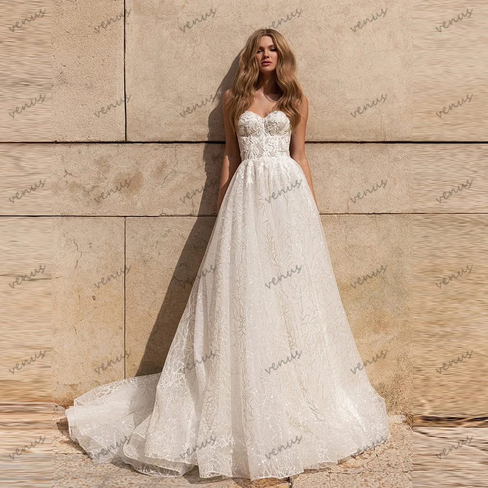 

Изысканные свадебные платья Великолепные свадебные платья Кружевные многоярусные халаты для официальной вечеринки без бретелек Vestidos De Novia по индивидуальному заказу 2025