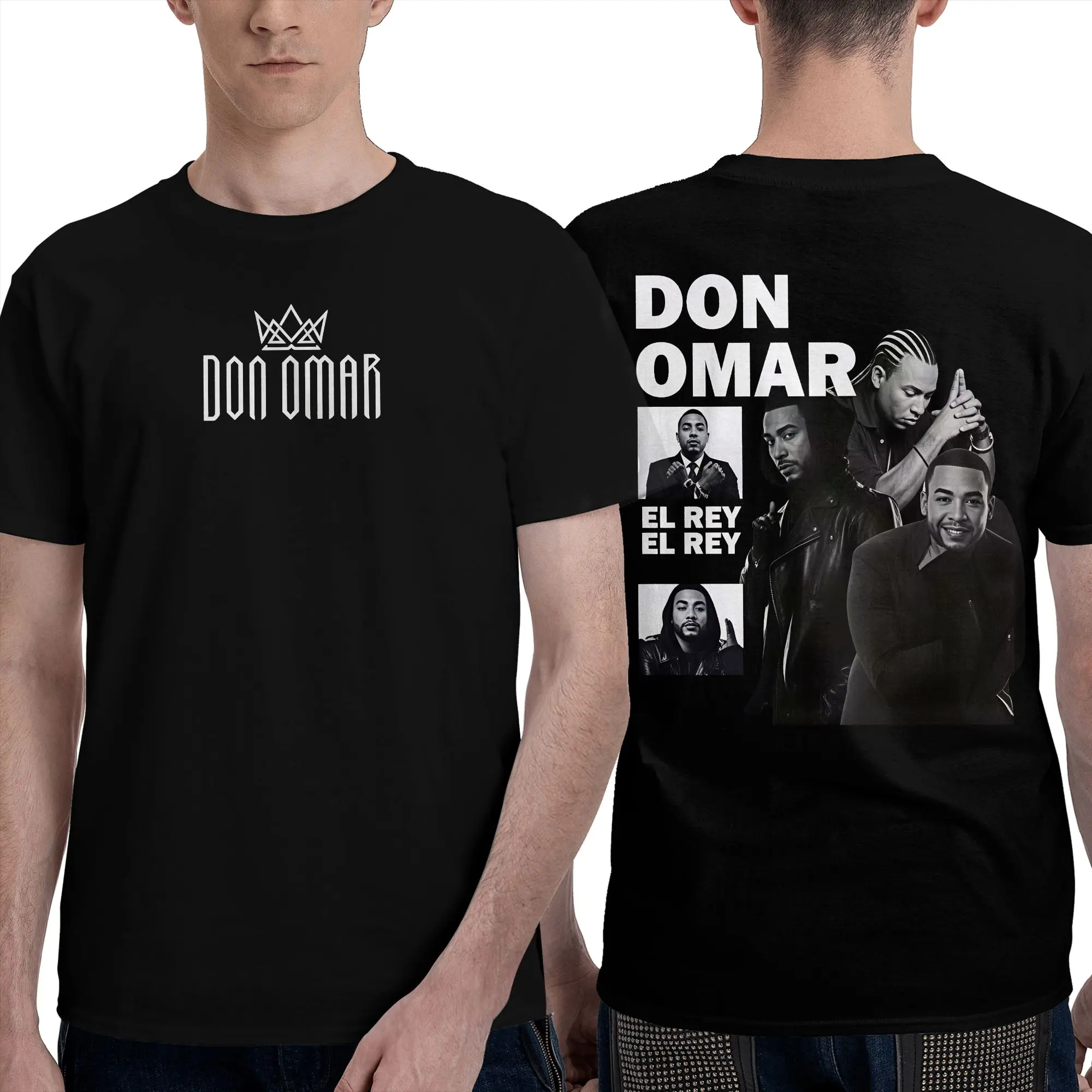 Rapper Don Omar  T Shirt Men 100% Cotton Funny T-Shirt Round Collar  Tee Shirt Short Sleeve Clothes 4XL 5XL 6XL