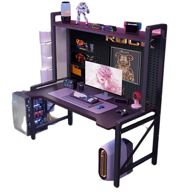 Computer desk, hole board, simple desktop, home e-sports game table, office desk, simple study writing table