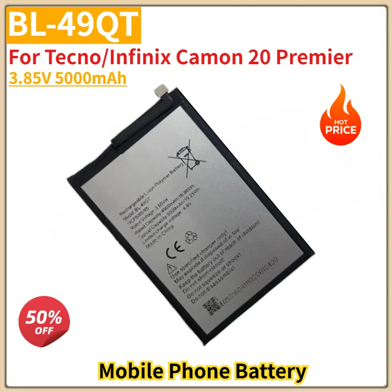 

BL-49QT High Quality Phone Battery 3.85V 5000mAh For Tecno / Infinix Camon 20 Premier Brand New Replacement Battery