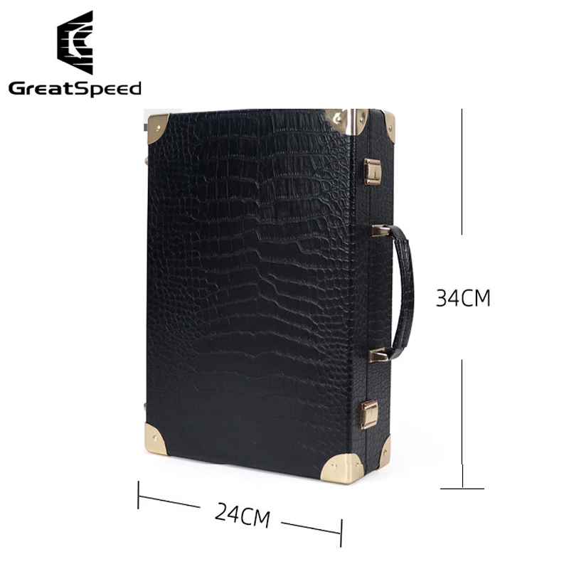 GreatSpeed Hard Shell Table Tennis Racquet Gift Case High Quality Wooden PU Table Tennis Racket Set Box Unisex Table Tennis Case