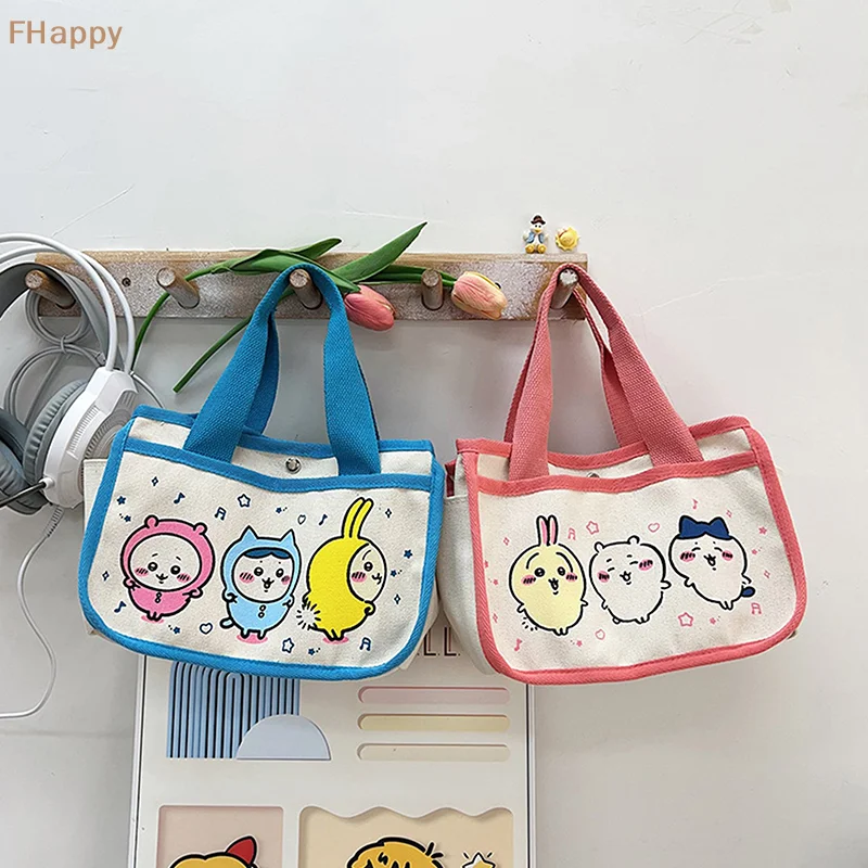 Portable Cartoon Canvas Handbag, Desktop Organizer, Armazenamento Sacos, Multifunction Bag, Moda