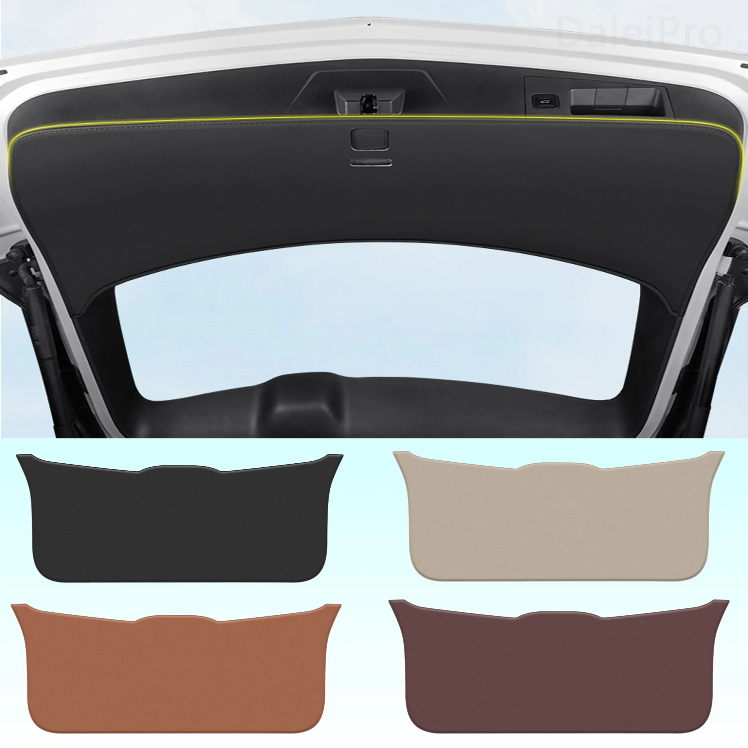 For Kia Sportage R 2011 2012 2013-2017 Car Liftgate Protection Mat Rear Trunk Protection Cover Anti-kick Leather Decoration Pad