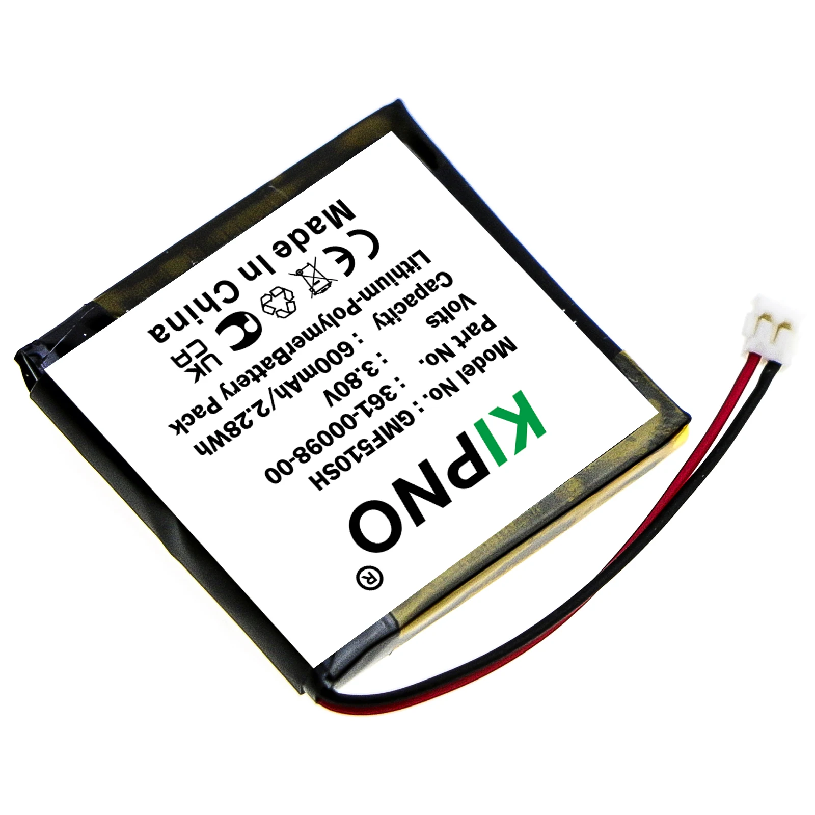 KIPNO Smartwatch Battery 3.7V/600mAh for Garmin Fenix 5X