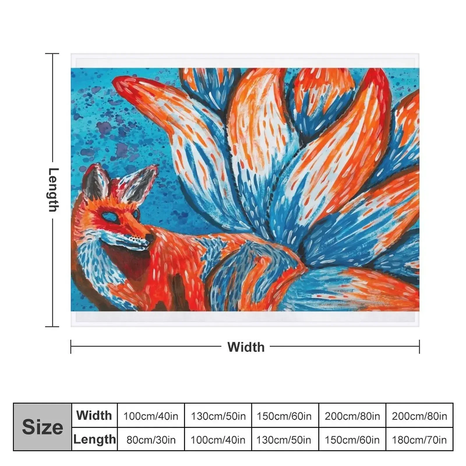 Nine-Tailed Fox Throw Blanket Thermal Bed linens Sofa Blankets