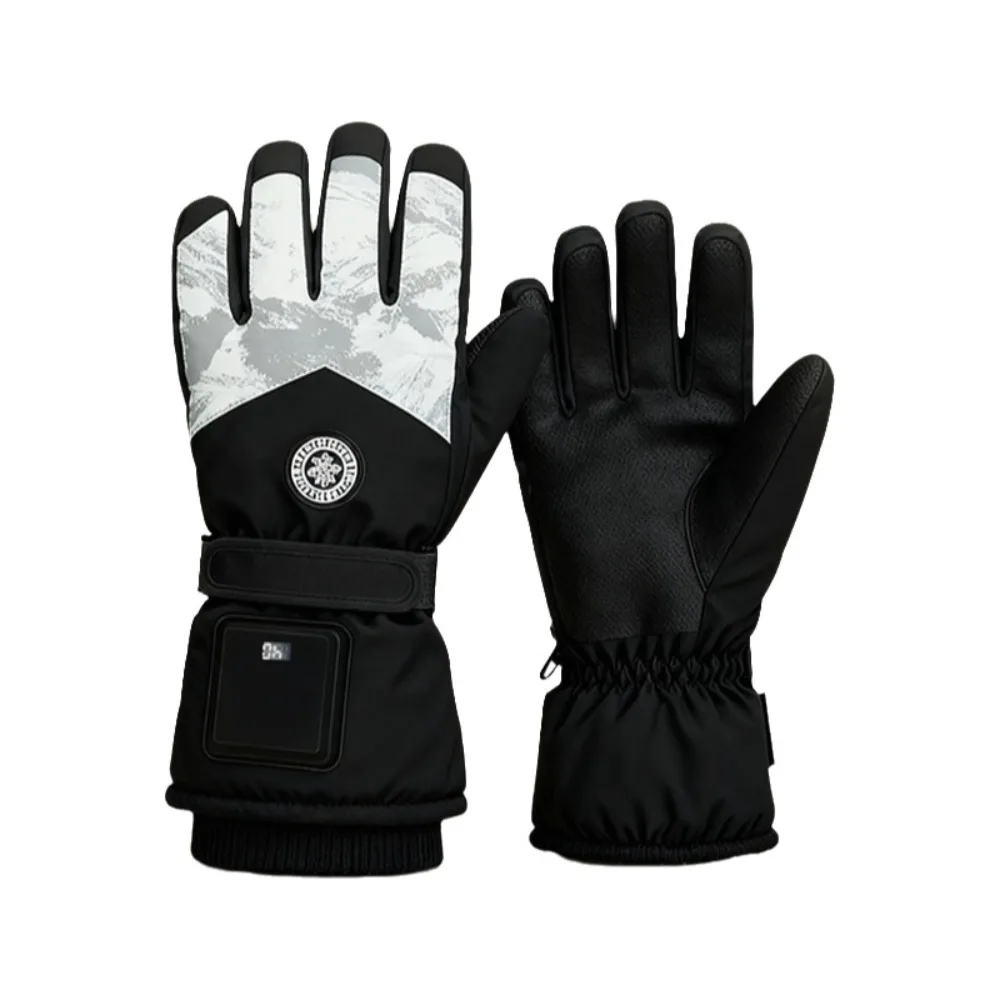 Windproof Electric Heated Gloves Thickening And Velvet Cold-Proof Smart Heated Gloves 3 Heating Levels Adjustable