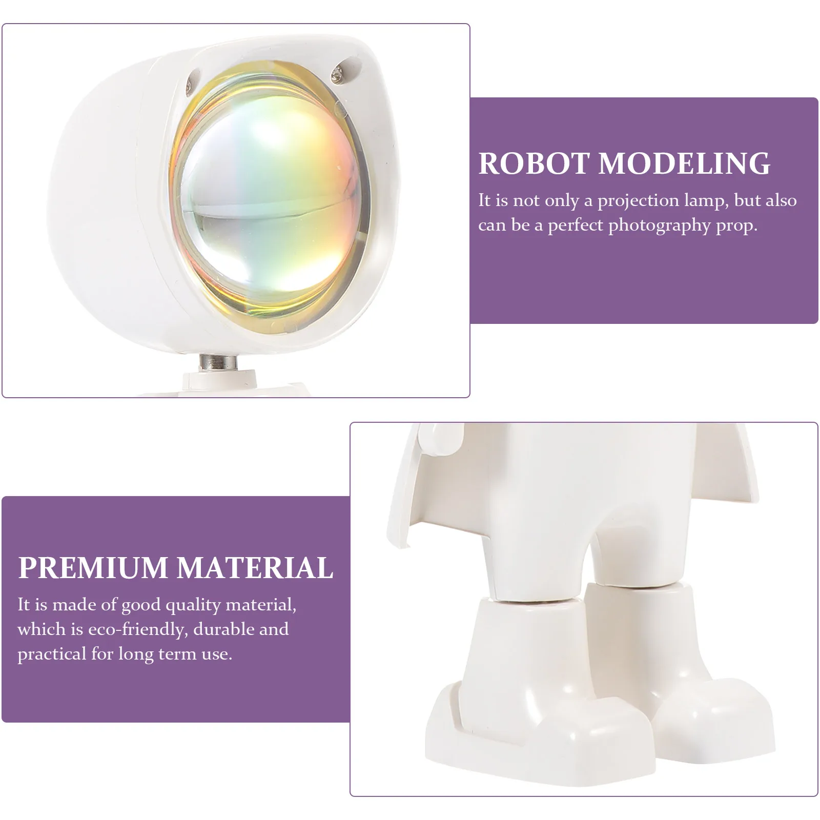 1 مجموعة 1 مجموعة غروب الشمس مصباح إسقاط روبوت على شكل ضوء الإبداعية للمنزل بار ديكور ضوء الليل التصوير الدعامة جو مصباح #4