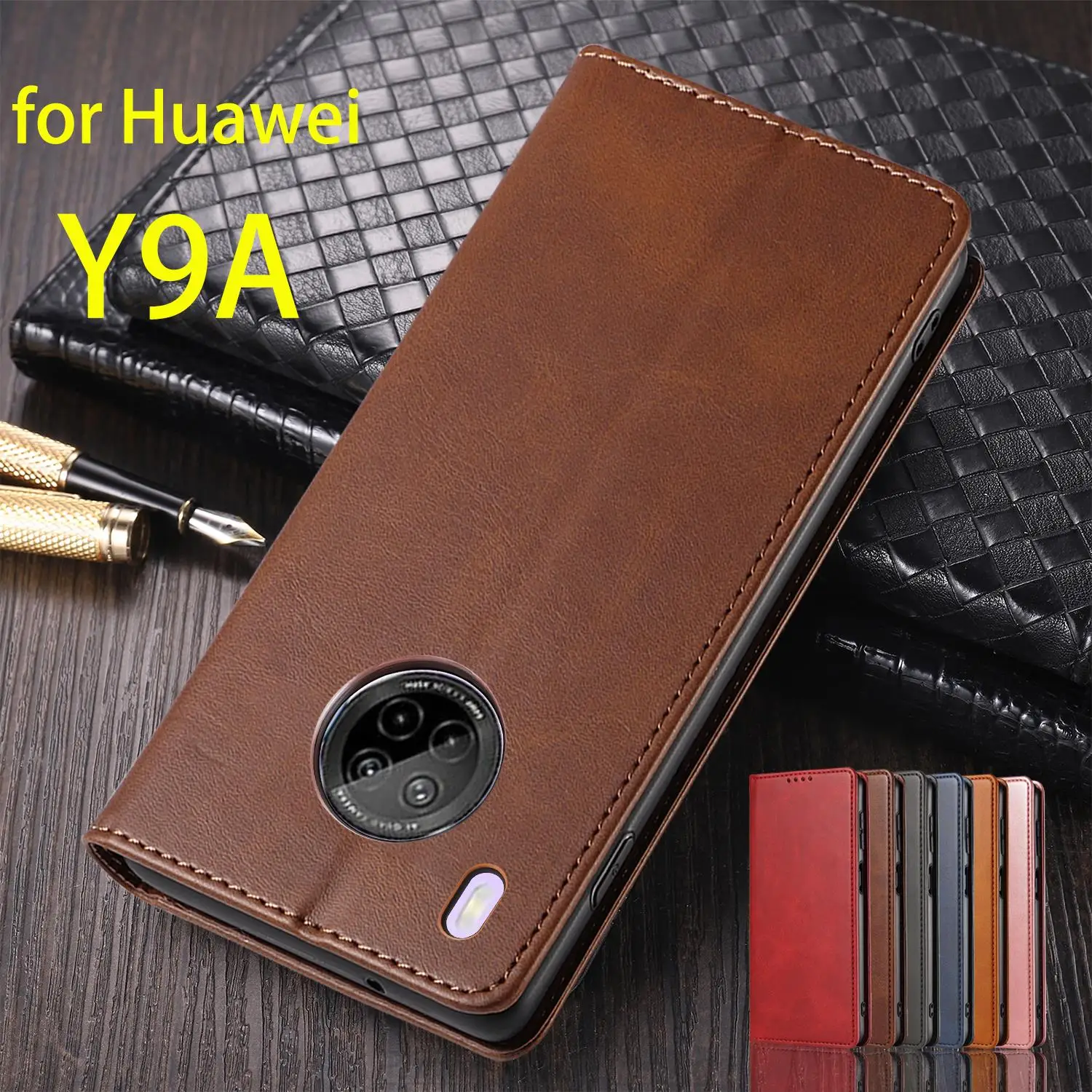 Leather Case for Huawei Y9A Flip Case Card Holder Holster Magnetic Attraction Cover for Huawei Y9A Wallet Case Fundas Coque