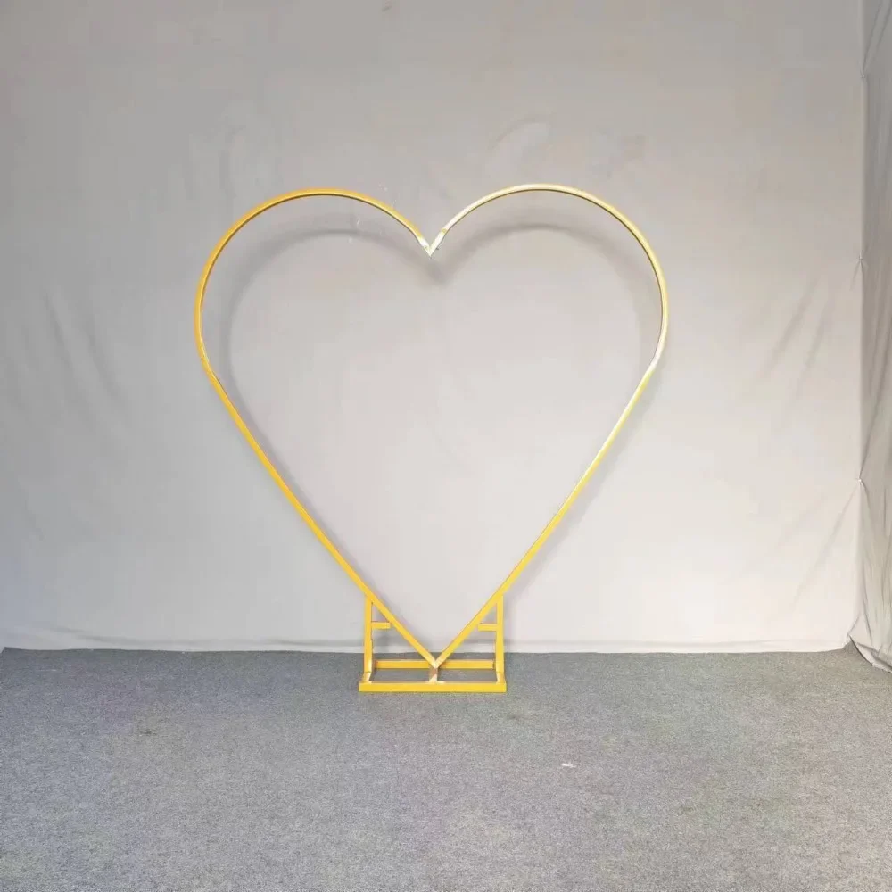 Wedding props, heart-shaped iron mesh screen, circular arch, wedding stage background decoration, balloon party