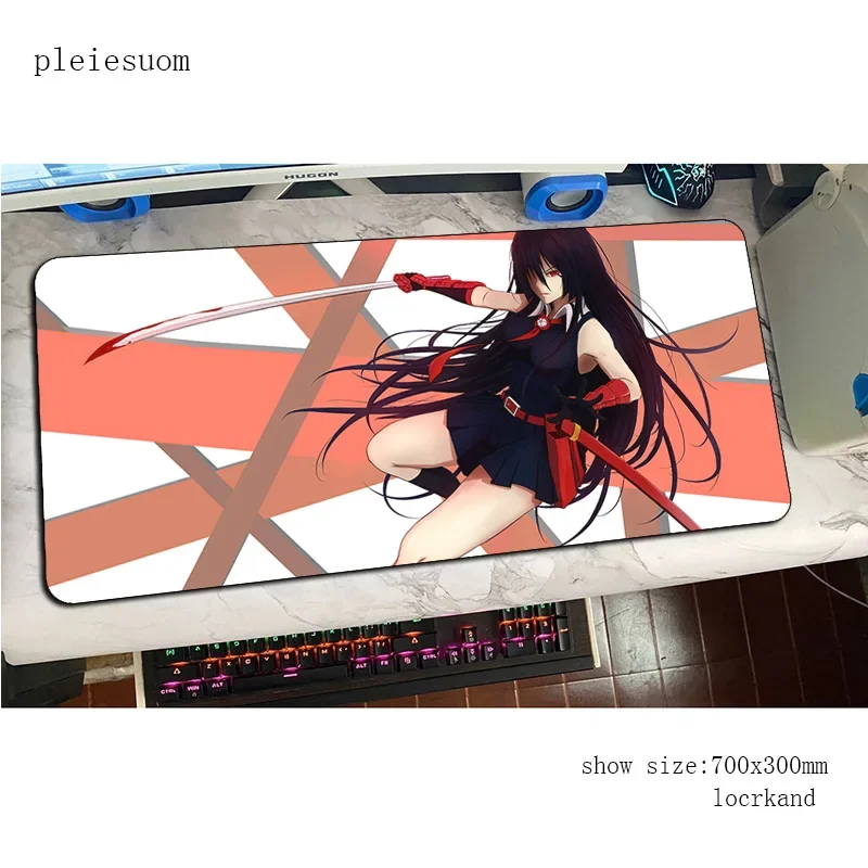 Коврик для мыши Akame ga kill геймер 700x300 мм, Новое поступление, игровой коврик для мыши, толстый аксессуар для ноутбука, коврик для ноутбука, эргономичный коврик для мыши