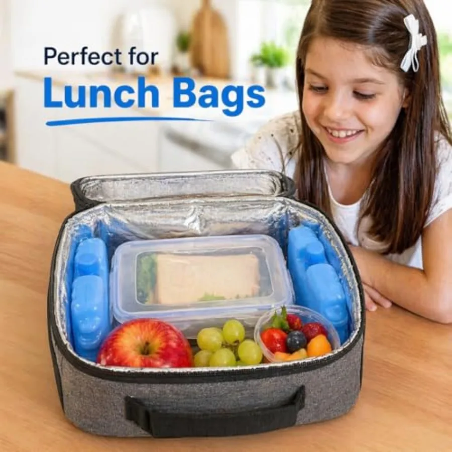 Ice Packs for Lunch Boxes, Lunch Cooler Bag, Reusable Lunch Box Ice Pack for Cooler, Lunchbox Accessories, Lunch Bag Freezer Lo view 3