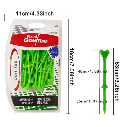 جولف تيز 30 قطعة/صندوق 83 مللي متر ارتفاع ثابت تعزيز الاستقرار مواد عالية الجودة دائم هدية fers الغولف تنحى المحملة