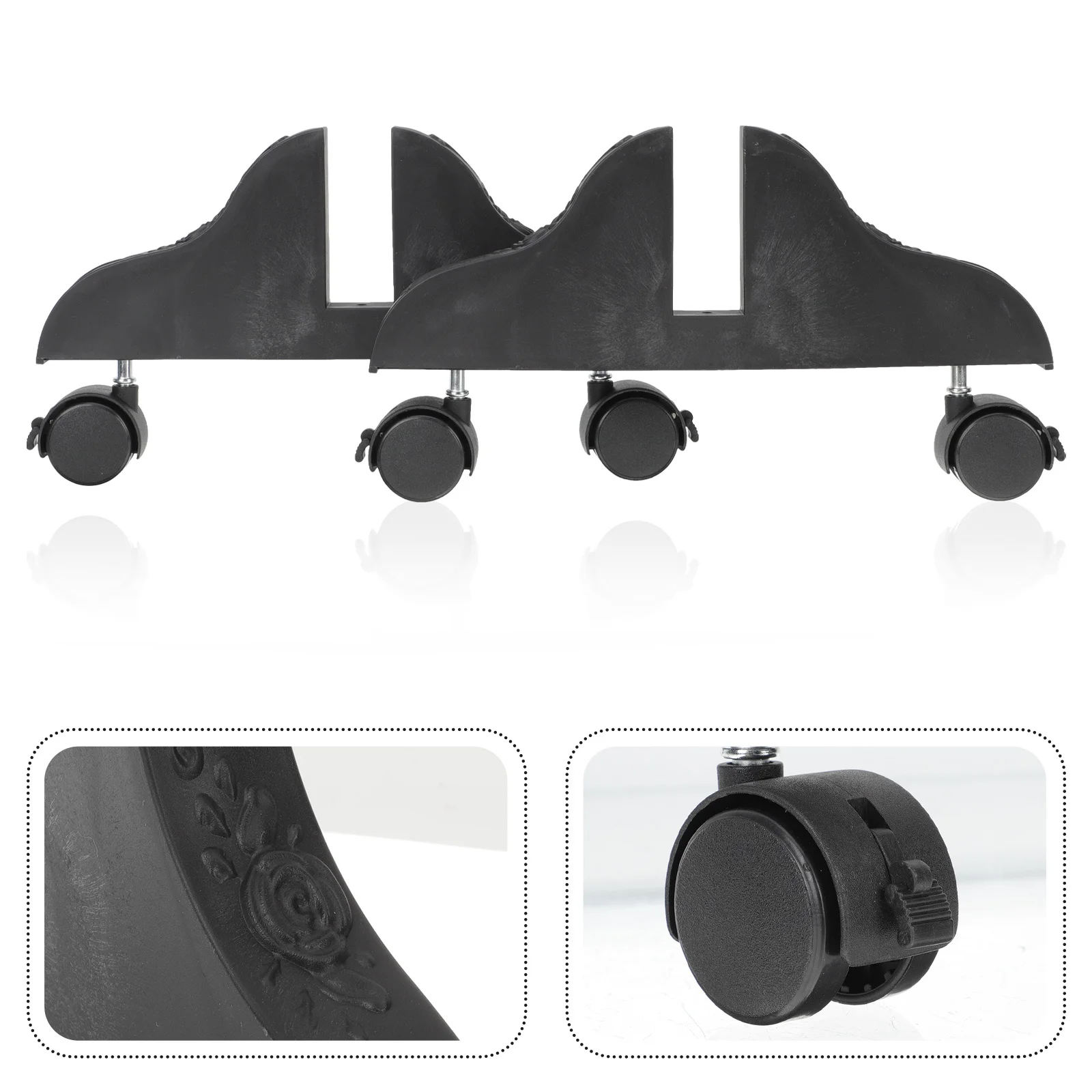 

2pcs Mobile Door Base Wear-Resistant Screen Feet Thickened Divider Stand For Room Partition Home Office Privacy Support Brackets