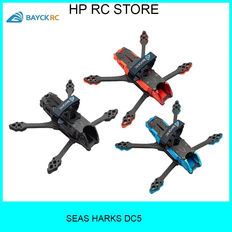 

BAYCKRC SEAS HARKS DC 5"FPV Drone Frame (6mm Arm) - Supports 5" Paddles, for Freestyle/Racing FPV Drones (Overhead Flying)