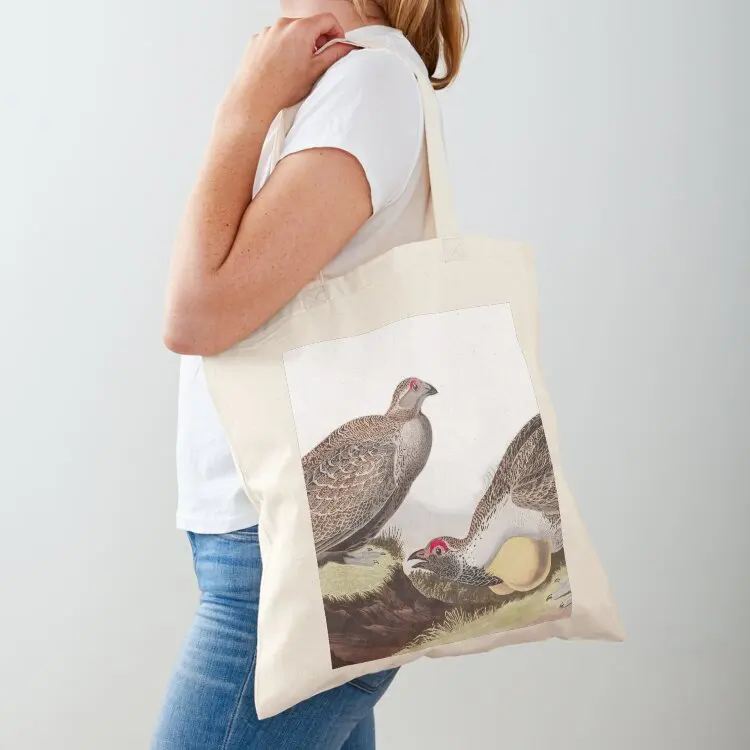 

Greater Sage-Grouse - John James Audubon Tote Bag shopping cart bags Women's handbag foldable reusable bag shopping bag logo
