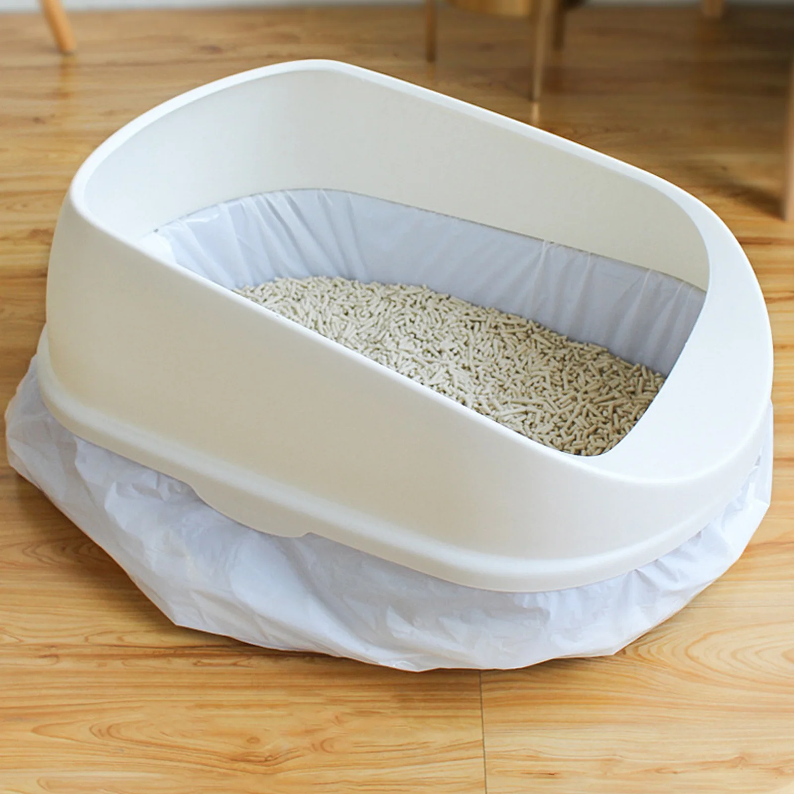 20pcs Sandboxes สําหรับทําความสะอาดอัตโนมัติแมว Cat Litter Bag Drawstring Sifting Cat กระเป๋าแมวห้องน้ํากระเป๋าหนา Cat Poop Bag Liner