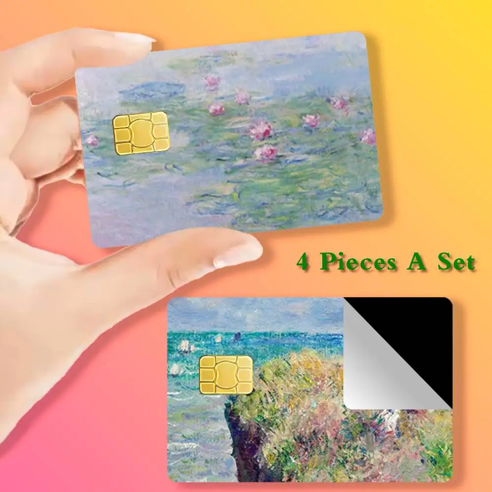 

C-Claude M-Monet Art Card Stickers Cover Film Sticker for Debit Credit Bank Card Waterproof