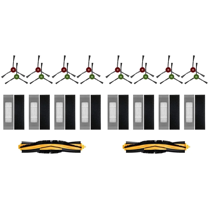 ABUD-2 مجموعة فرشاة جانبية رئيسية فلتر Hepa لـ Ecovacs DEEBOT OZMO N8 N8 + N8 PRO N8 PRO + مجموعة ملحقات مرشح المكنسة الكهربائية