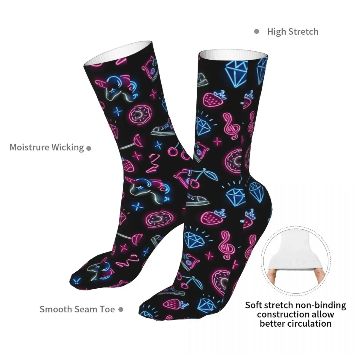 Colorful Unicorn Animal Socks Men Women Fashion Socks High Quality Spring Summer Autumn Winter Socks Gift