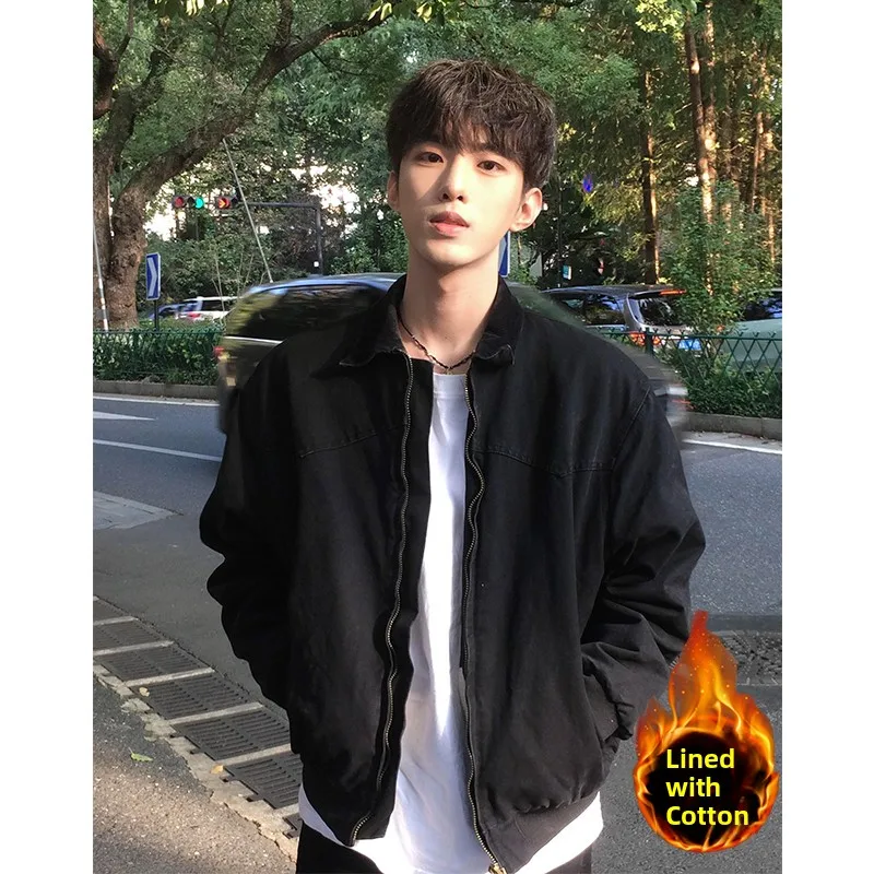 

Мужская утепленная хлопковая куртка Bla ort Thiened: осенне-зимняя, в американском ретро-стиле Детройт, рабочая одежда, теплая, повседневная, свободного кроя