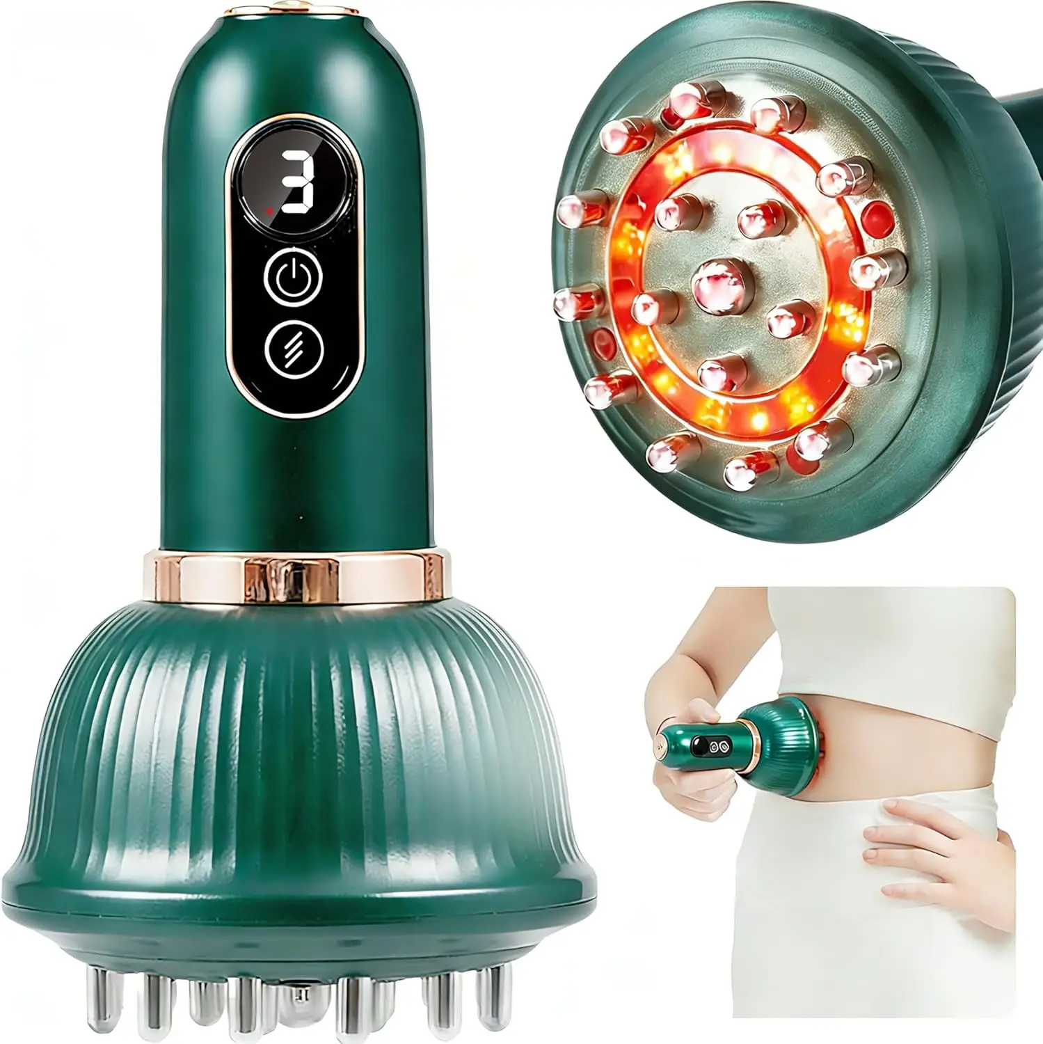 

Массажер для лимфодренажа с микротоками, светом, теплом и вибрацией для ног, рук и живота