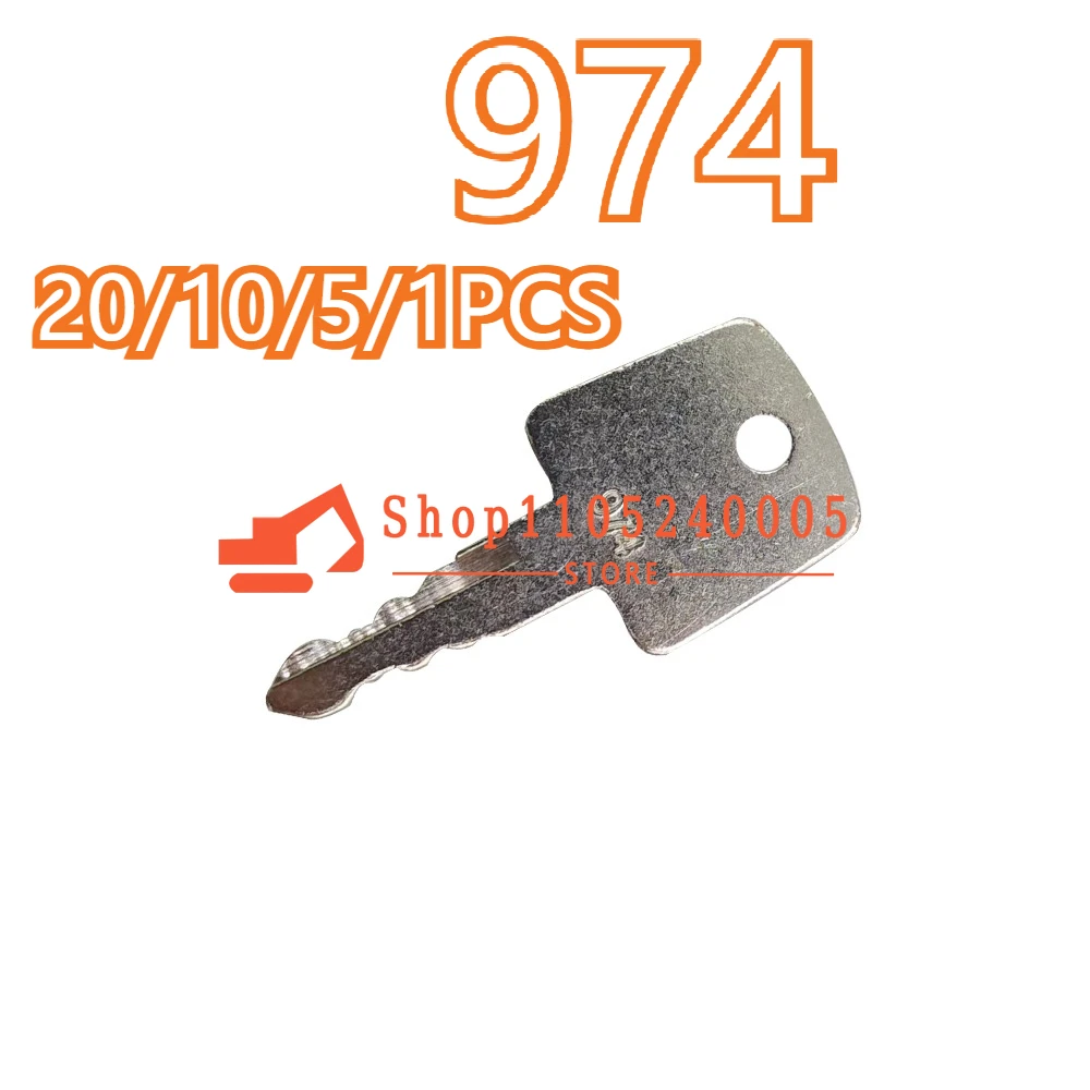 20/10/5/1PCS 974 New ignition Keys for Heavy Equipment 2820-00003 Ignition Key Roller Compactor Loader Equipment