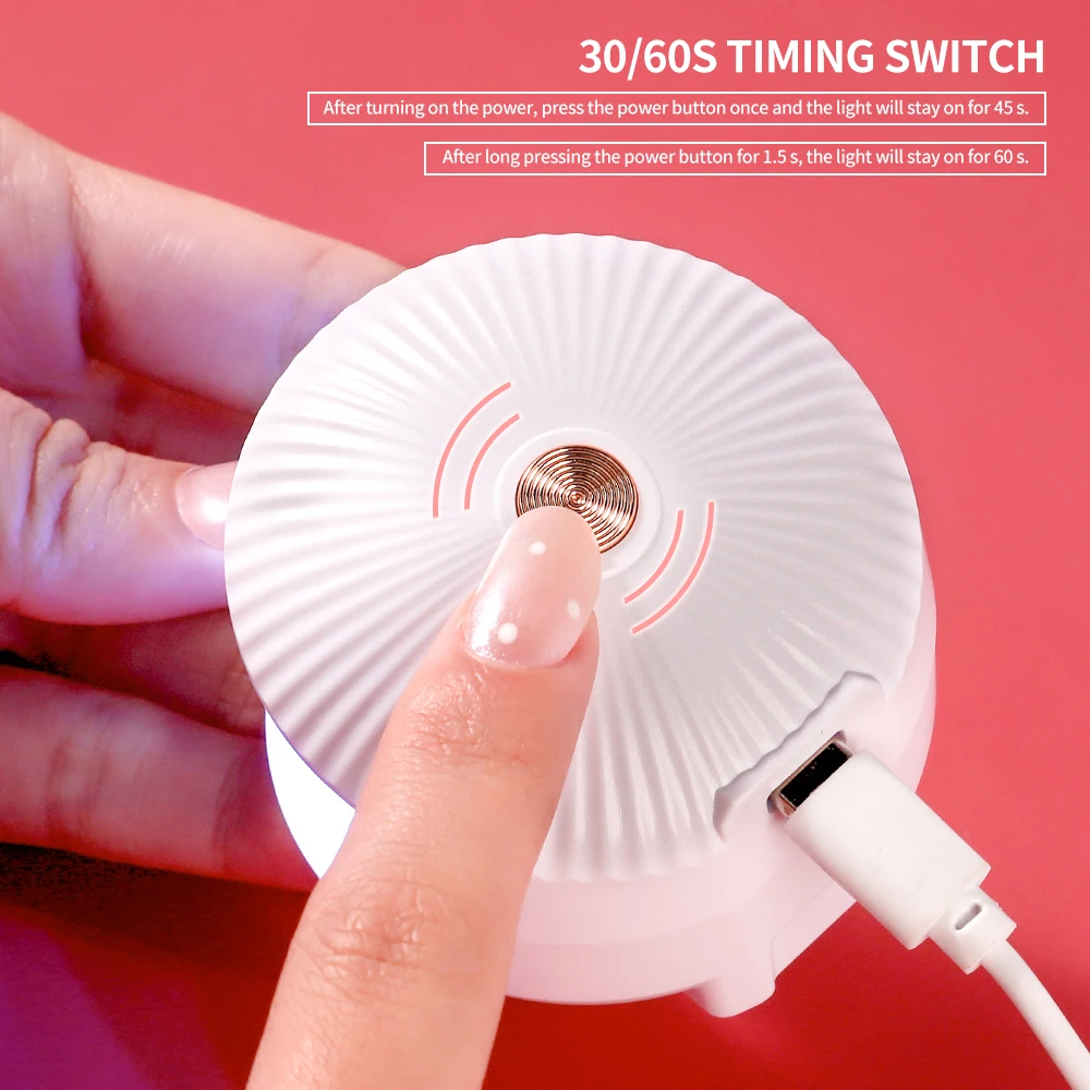 Mini-nageldroger UV LED-licht Handige nagelfototherapie-machine met één vinger UV-gellak Sneldrogend manicuregereedschap