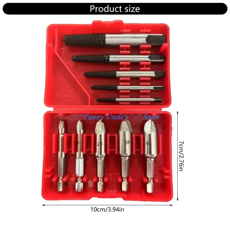 E7CD 10Pcs Broken Wire Extractor Fine Tooth Broken Head Screw Removal Faucet Removal