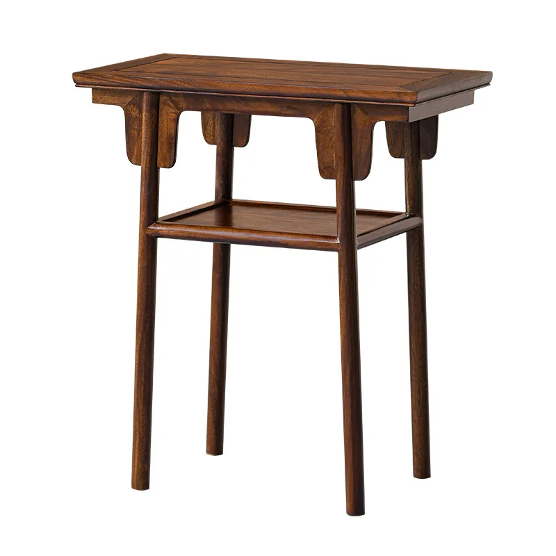 YJQ strip case Chinese style double-layer entrance storage table solid wood supply table flat head case new Chinese style design