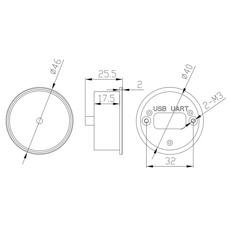 GM73 Small Round Easy Installation USB UART 1D 2D QR Code Barcode Scanner Reader