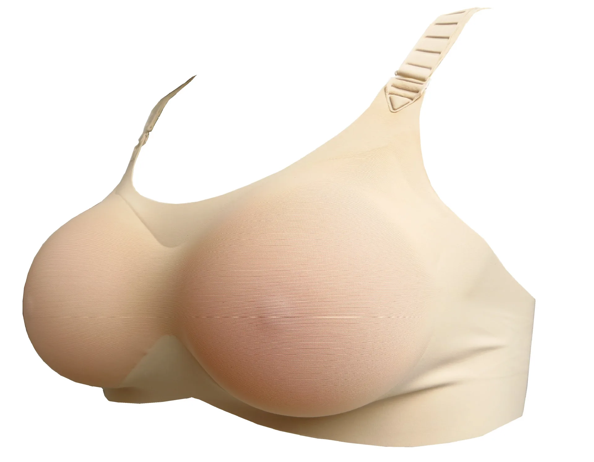 Seamless CD Transforming Bodysuit with Built-in Bra, Fake Breast Form Costume Bra (Breast Pads Not Included)