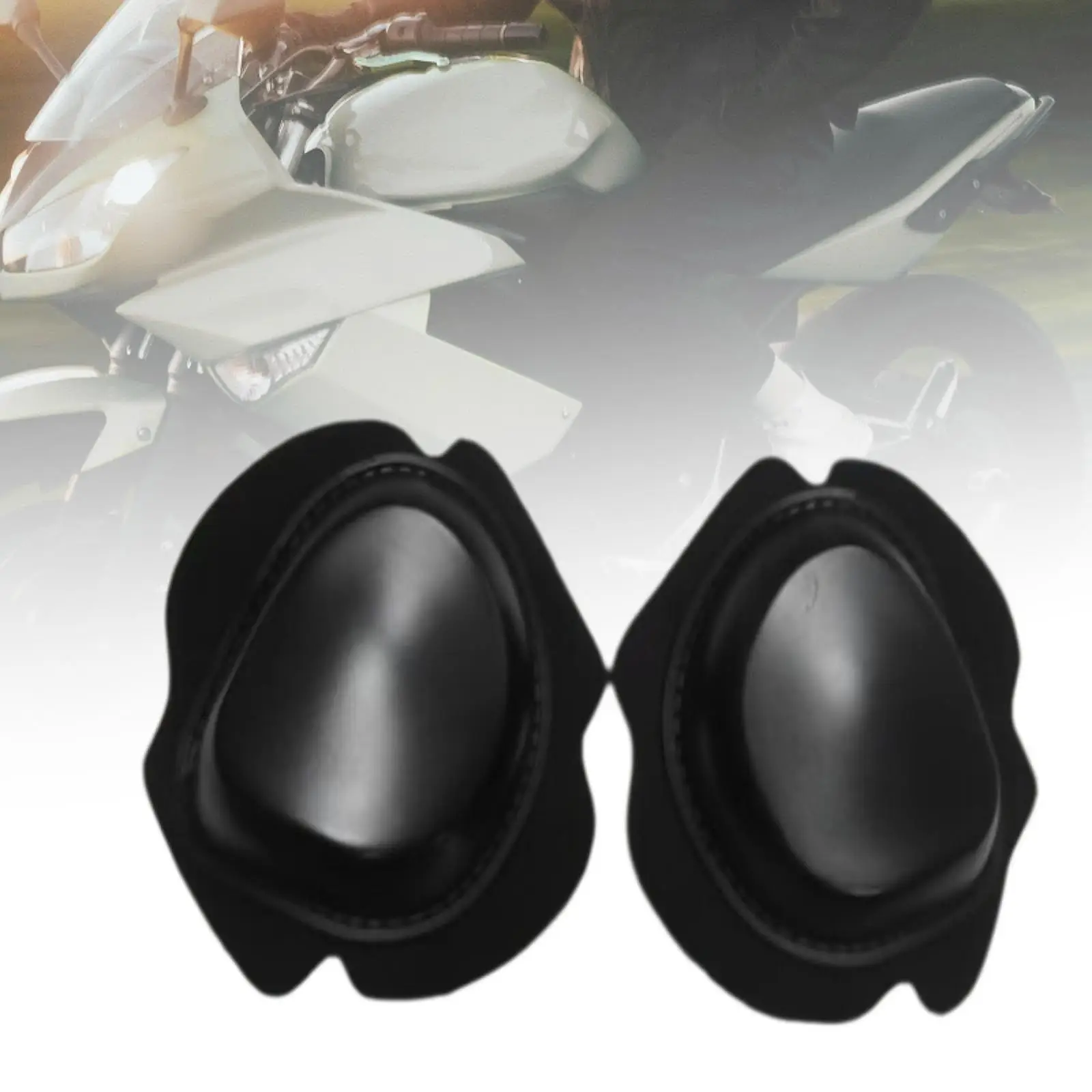 2 Pieces Motorcycle Knee Guard Pads Accessories Black Removable Grinding Bag Knee Cap Pads Protector Armor for Motocross