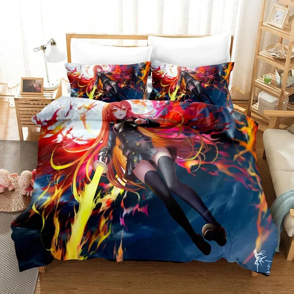 

Shakugan No Shana Bedding Set Anime Bed Linen Quilt Duvet Cover Sets Home Decor Single Queen King Size Gift Kawaii Girl Cartoon