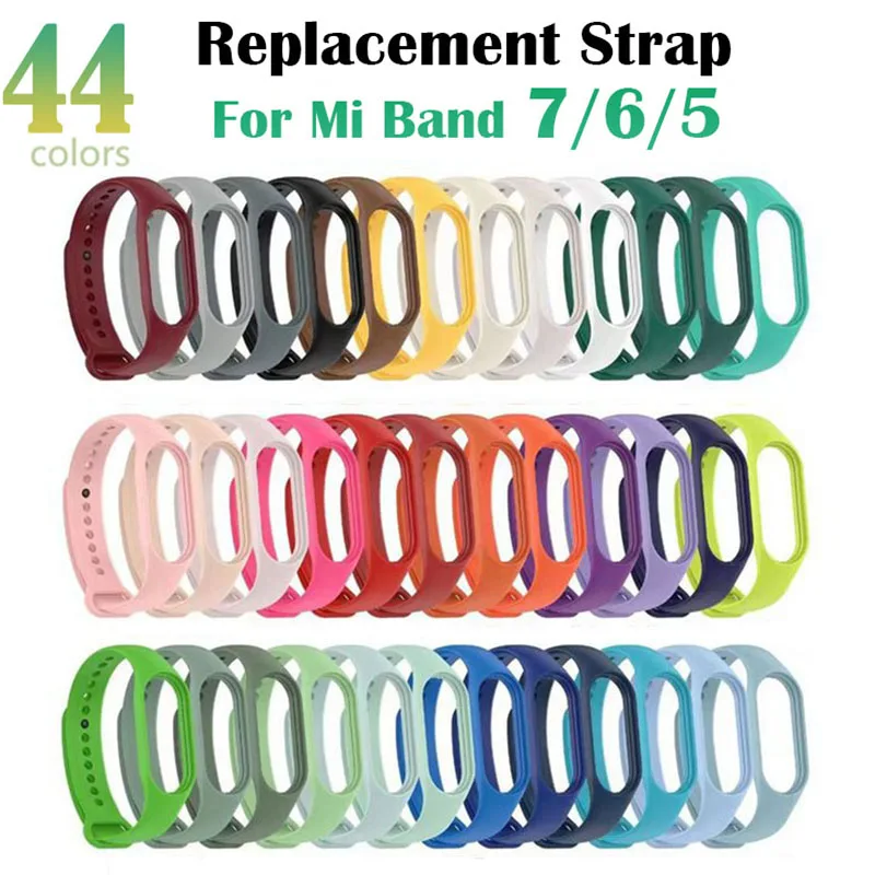 Pulseira para xiaomi band 7 tpu pulseira de pulso multicolorida para mi band 6 pulseira de silicone para xiaomi mi band 5/6/7 alças de substituição