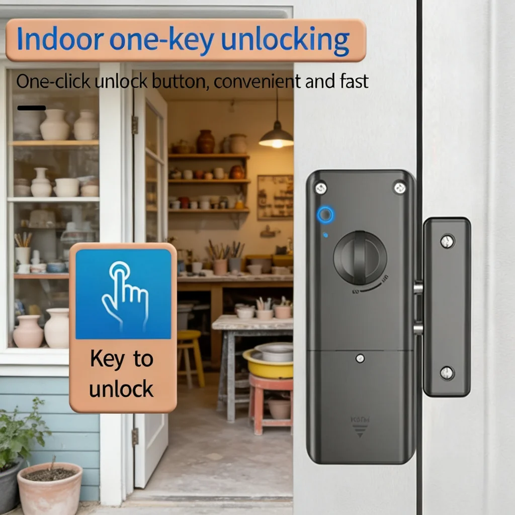 TTLOCK-Compatible Wireless Keypad & Deadbolt Lock Kit – App-Controlled, IC Card Unlock, with G2 Gateway & Remote for Wooden Door