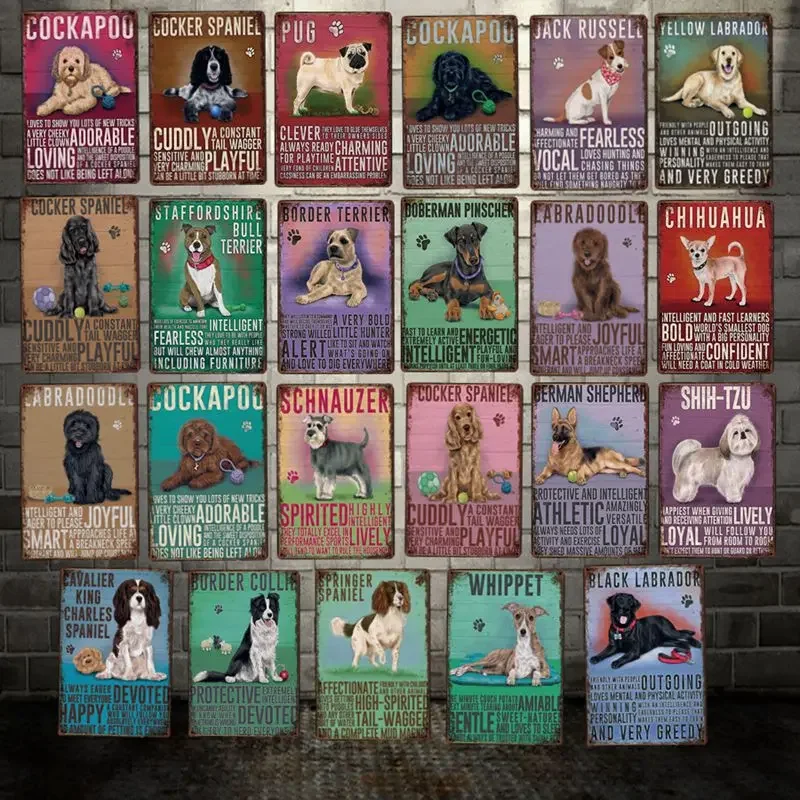 

[ DecorMan ] Pet DOG Metal sign COCKAPOD wall painting Decor LT-1980
