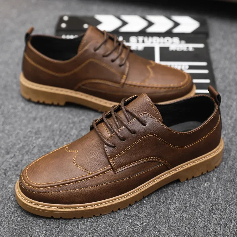 

Brand Men's Casual Shoes Classic Business Leather Shoes for Men Fashion Handcrafted Men's Dress Shoes Comfortable Flats Loafers