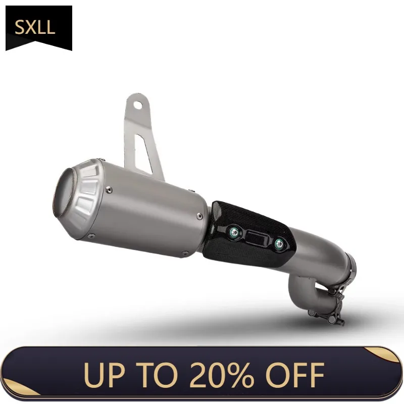 

SXLL S1000RR 2017 2018 Racing Exhaust Original Interface Muffler Carbon Cover Motorcycle Modified All Stainless Steel Sliding On