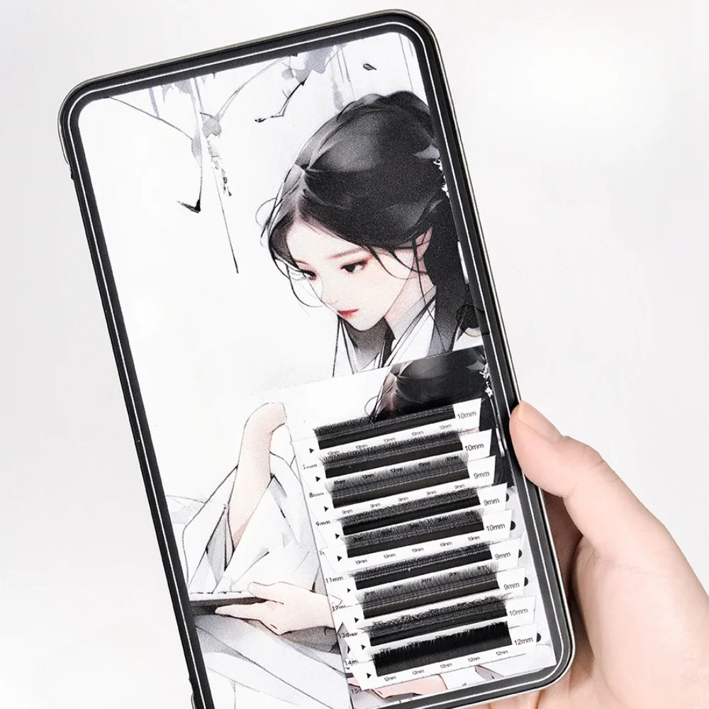 Magnetische Wimpern-Aufbewahrungsbox im chinesischen Stil, verlängertes magnetisches Tablett mit erhöhtem Design für 7-15 mm lange falsche Wimpern, als Geschenk geeignet. – Detail 4